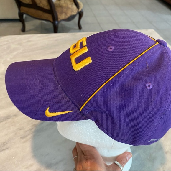 Nike LSU Tigers Ball Cap Purple Cap Gold LSU Hat baseball cap Dri Fit Un… - Picture 3 of 9